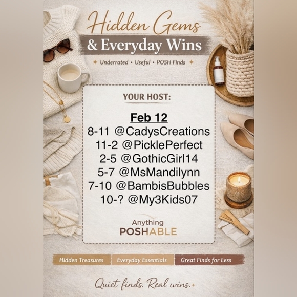 LIVE SHOW Other - Anything Poshable 7p-10p Est Hidden Gems & Everyday EssentialsShare Show Train